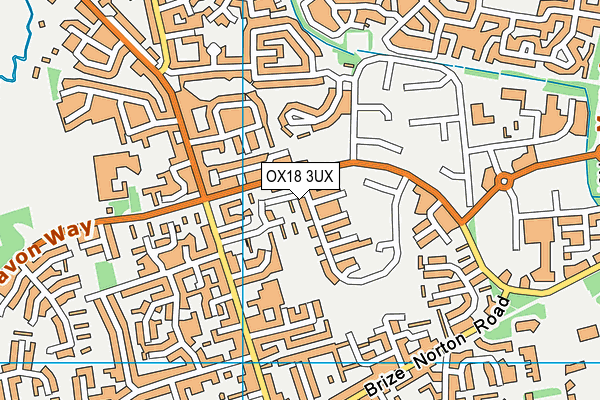 OX18 3UX map - OS VectorMap District (Ordnance Survey) OX18 3UX map - OS VectorMap District (Ordnance Survey)