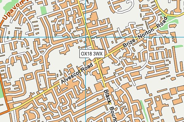 OX18 3WX map - OS VectorMap District (Ordnance Survey) OX18 3WX map - OS VectorMap District (Ordnance Survey)
