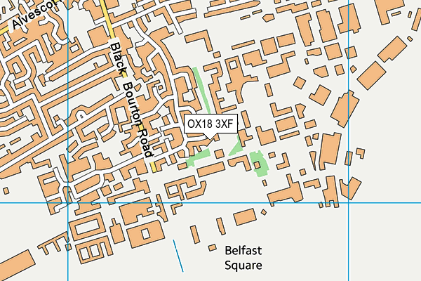 OX18 3XF map - OS VectorMap District (Ordnance Survey) OX18 3XF map - OS VectorMap District (Ordnance Survey)
