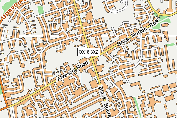 OX18 3XZ map - OS VectorMap District (Ordnance Survey) OX18 3XZ map - OS VectorMap District (Ordnance Survey)
