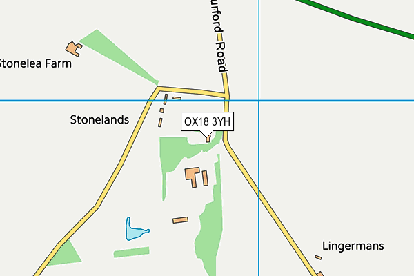 OX18 3YH map - OS VectorMap District (Ordnance Survey) OX18 3YH map - OS VectorMap District (Ordnance Survey)