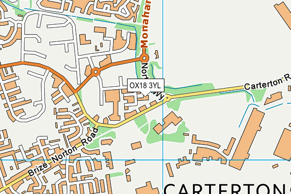 OX18 3YL map - OS VectorMap District (Ordnance Survey) OX18 3YL map - OS VectorMap District (Ordnance Survey)