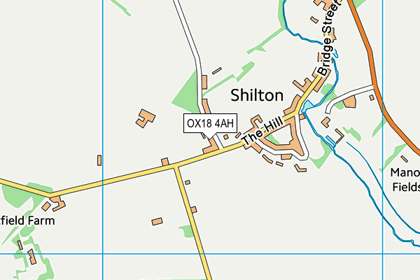 OX18 4AH map - OS VectorMap District (Ordnance Survey) OX18 4AH map - OS VectorMap District (Ordnance Survey)
