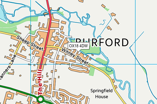OX18 4DW map - OS VectorMap District (Ordnance Survey) OX18 4DW map - OS VectorMap District (Ordnance Survey)