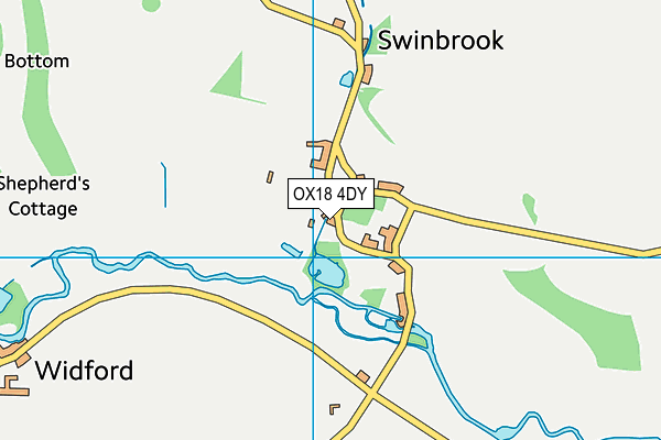 OX18 4DY map - OS VectorMap District (Ordnance Survey) OX18 4DY map - OS VectorMap District (Ordnance Survey)