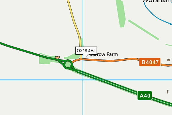 OX18 4HJ map - OS VectorMap District (Ordnance Survey) OX18 4HJ map - OS VectorMap District (Ordnance Survey)