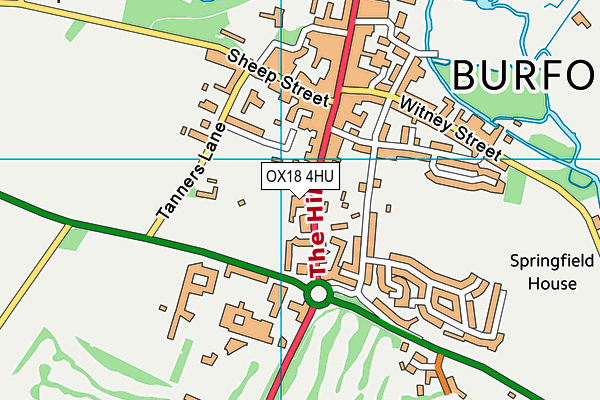OX18 4HU map - OS VectorMap District (Ordnance Survey) OX18 4HU map - OS VectorMap District (Ordnance Survey)