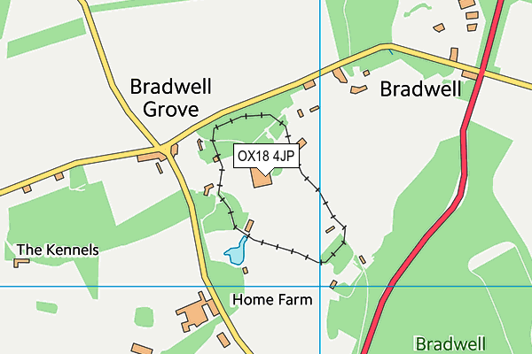 OX18 4JP map - OS VectorMap District (Ordnance Survey) OX18 4JP map - OS VectorMap District (Ordnance Survey)