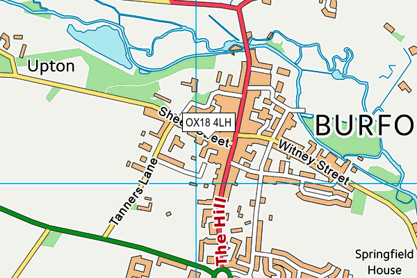 OX18 4LH map - OS VectorMap District (Ordnance Survey) OX18 4LH map - OS VectorMap District (Ordnance Survey)
