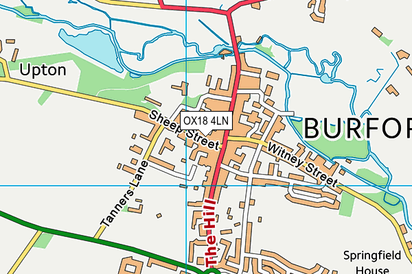 OX18 4LN map - OS VectorMap District (Ordnance Survey) OX18 4LN map - OS VectorMap District (Ordnance Survey)