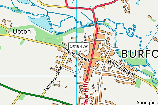 OX18 4LW map - OS VectorMap District (Ordnance Survey) OX18 4LW map - OS VectorMap District (Ordnance Survey)