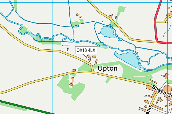 OX18 4LX map - OS VectorMap District (Ordnance Survey) OX18 4LX map - OS VectorMap District (Ordnance Survey)