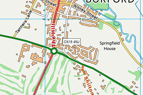 OX18 4NJ map - OS VectorMap District (Ordnance Survey) OX18 4NJ map - OS VectorMap District (Ordnance Survey)
