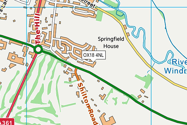 OX18 4NL map - OS VectorMap District (Ordnance Survey) OX18 4NL map - OS VectorMap District (Ordnance Survey)