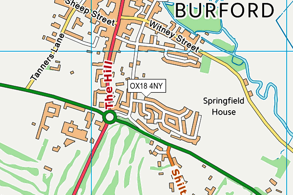 OX18 4NY map - OS VectorMap District (Ordnance Survey) OX18 4NY map - OS VectorMap District (Ordnance Survey)