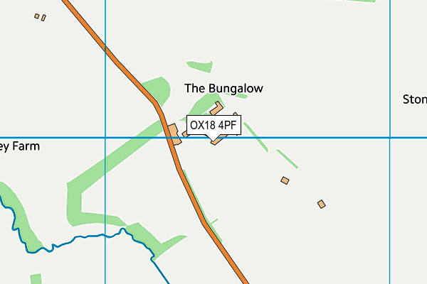 OX18 4PF map - OS VectorMap District (Ordnance Survey) OX18 4PF map - OS VectorMap District (Ordnance Survey)