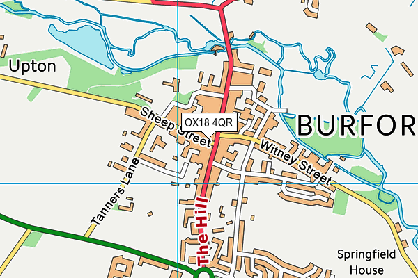 OX18 4QR map - OS VectorMap District (Ordnance Survey) OX18 4QR map - OS VectorMap District (Ordnance Survey)