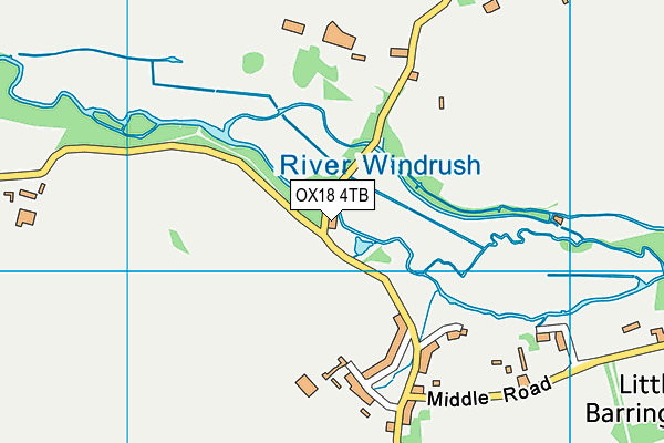 OX18 4TB map - OS VectorMap District (Ordnance Survey) OX18 4TB map - OS VectorMap District (Ordnance Survey)
