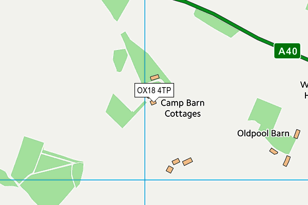 OX18 4TP map - OS VectorMap District (Ordnance Survey) OX18 4TP map - OS VectorMap District (Ordnance Survey)