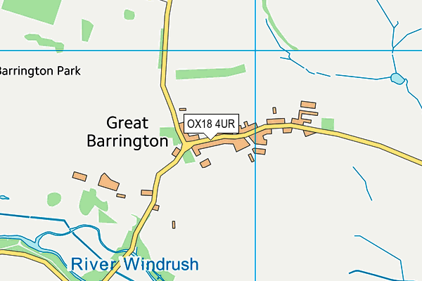 OX18 4UR map - OS VectorMap District (Ordnance Survey) OX18 4UR map - OS VectorMap District (Ordnance Survey)