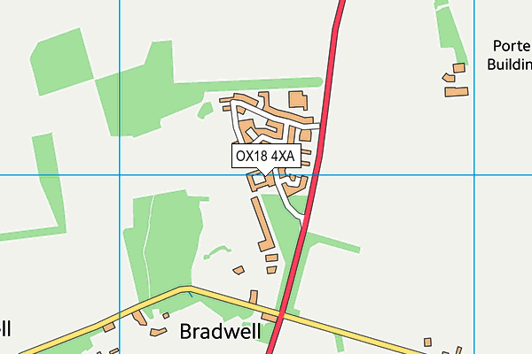 OX18 4XA map - OS VectorMap District (Ordnance Survey) OX18 4XA map - OS VectorMap District (Ordnance Survey)