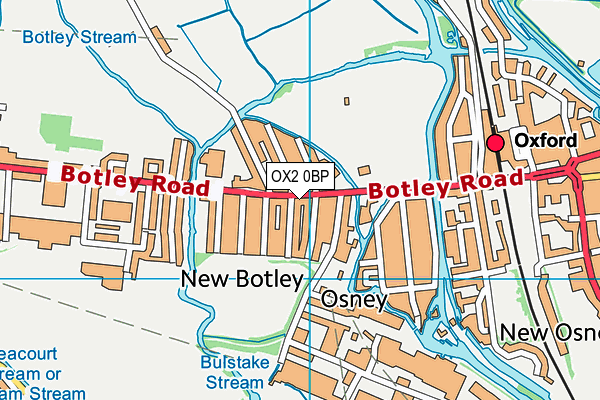OX2 0BP map - OS VectorMap District (Ordnance Survey)