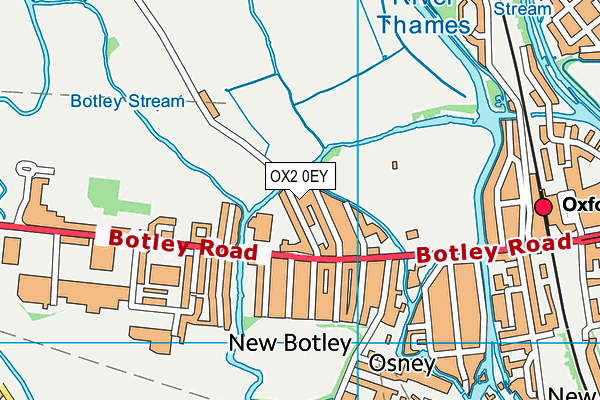 OX2 0EY map - OS VectorMap District (Ordnance Survey) OX2 0EY map - OS VectorMap District (Ordnance Survey)