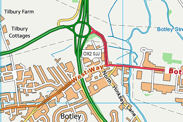 OX2 0JJ map - OS VectorMap District (Ordnance Survey) OX2 0JJ map - OS VectorMap District (Ordnance Survey)