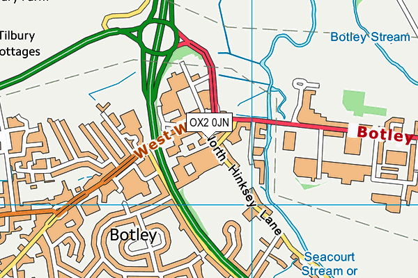 OX2 0JN map - OS VectorMap District (Ordnance Survey) OX2 0JN map - OS VectorMap District (Ordnance Survey)