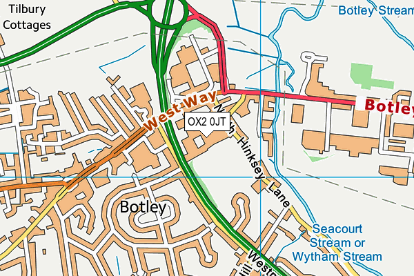 OX2 0JT map - OS VectorMap District (Ordnance Survey) OX2 0JT map - OS VectorMap District (Ordnance Survey)