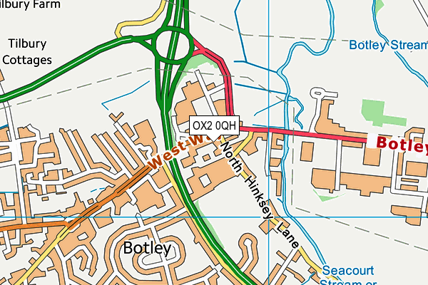 OX2 0QH map - OS VectorMap District (Ordnance Survey) OX2 0QH map - OS VectorMap District (Ordnance Survey)