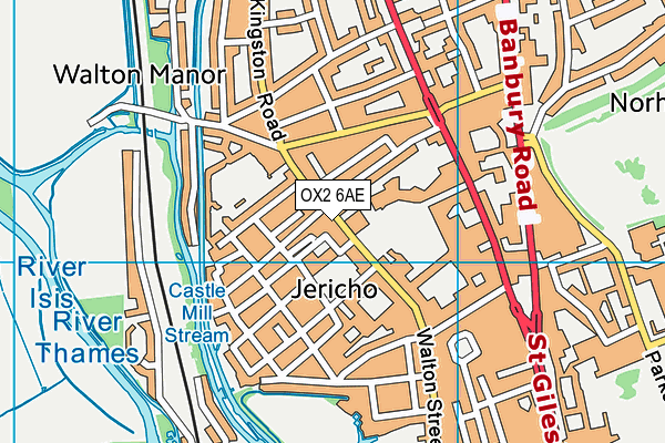 OX2 6AE map - OS VectorMap District (Ordnance Survey) OX2 6AE map - OS VectorMap District (Ordnance Survey)