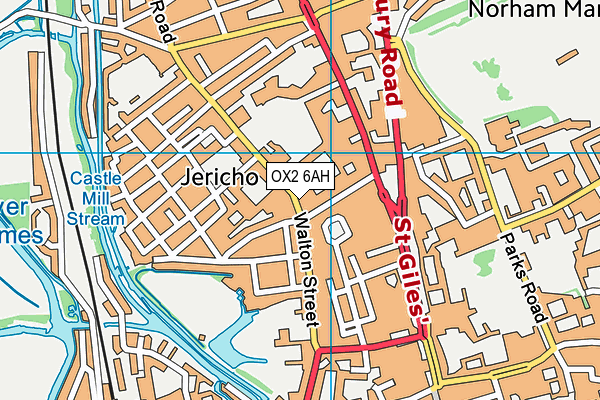 OX2 6AH map - OS VectorMap District (Ordnance Survey) OX2 6AH map - OS VectorMap District (Ordnance Survey)