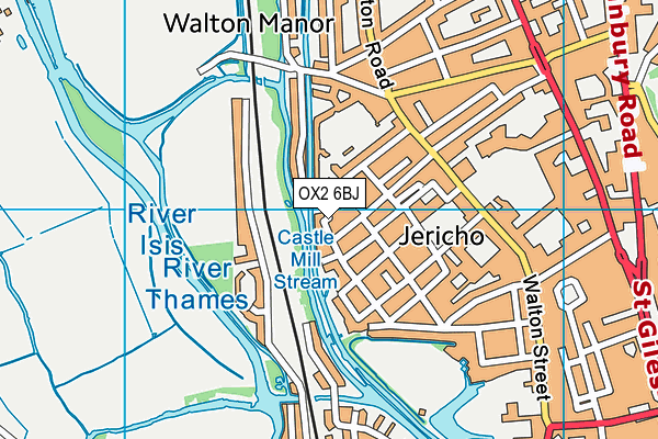 OX2 6BJ map - OS VectorMap District (Ordnance Survey) OX2 6BJ map - OS VectorMap District (Ordnance Survey)