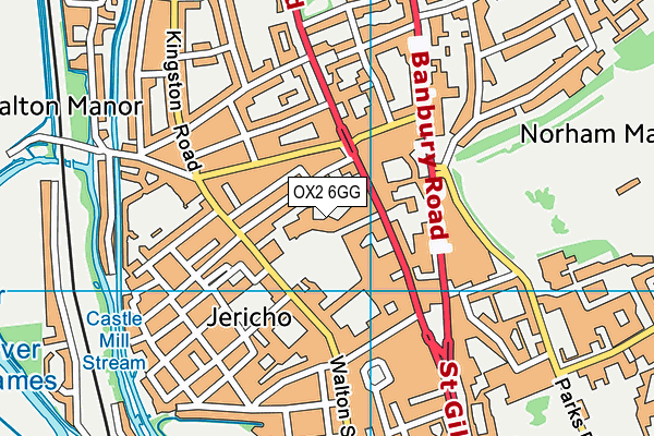 OX2 6GG map - OS VectorMap District (Ordnance Survey) OX2 6GG map - OS VectorMap District (Ordnance Survey)