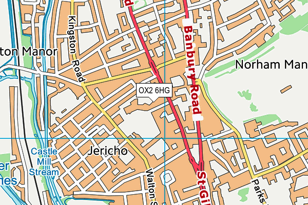 OX2 6HG map - OS VectorMap District (Ordnance Survey) OX2 6HG map - OS VectorMap District (Ordnance Survey)