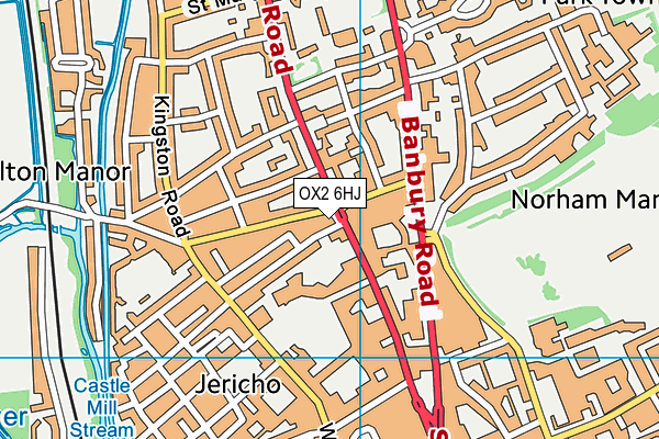 OX2 6HJ map - OS VectorMap District (Ordnance Survey) OX2 6HJ map - OS VectorMap District (Ordnance Survey)