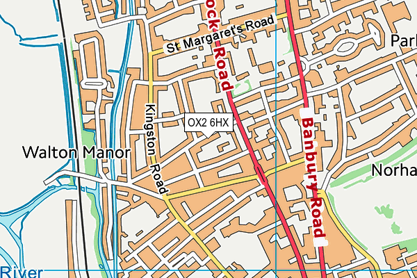 OX2 6HX map - OS VectorMap District (Ordnance Survey) OX2 6HX map - OS VectorMap District (Ordnance Survey)