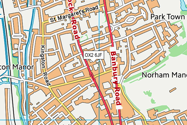 OX2 6JF map - OS VectorMap District (Ordnance Survey) OX2 6JF map - OS VectorMap District (Ordnance Survey)