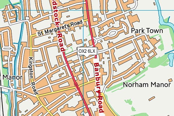 OX2 6LX map - OS VectorMap District (Ordnance Survey) OX2 6LX map - OS VectorMap District (Ordnance Survey)