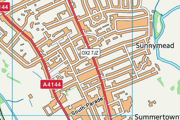 OX2 7JZ map - OS VectorMap District (Ordnance Survey) OX2 7JZ map - OS VectorMap District (Ordnance Survey)