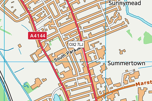 OX2 7LJ map - OS VectorMap District (Ordnance Survey) OX2 7LJ map - OS VectorMap District (Ordnance Survey)