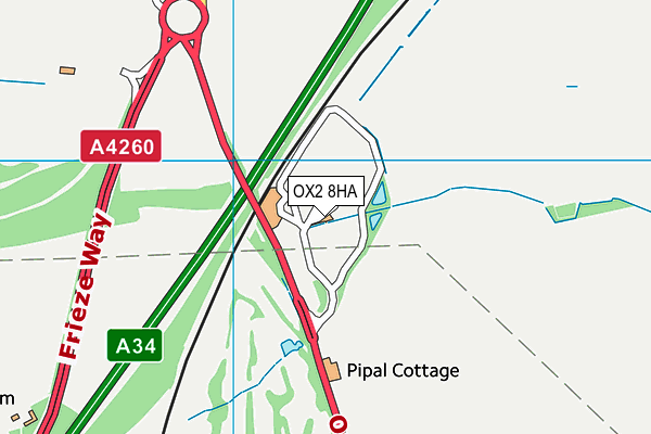 OX2 8HA map - OS VectorMap District (Ordnance Survey) OX2 8HA map - OS VectorMap District (Ordnance Survey)