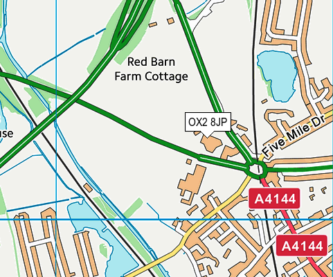 OX2 8JP map - OS VectorMap District (Ordnance Survey) OX2 8JP map - OS VectorMap District (Ordnance Survey)