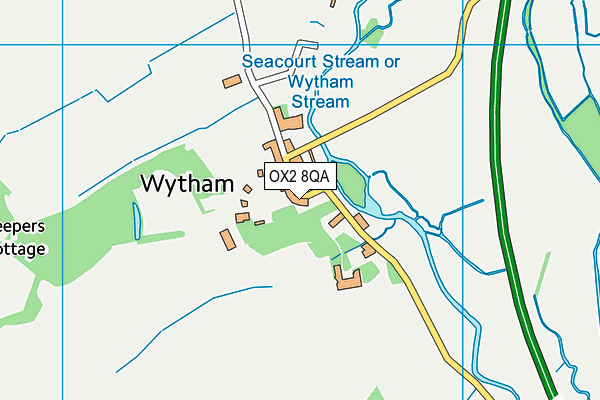 OX2 8QA map - OS VectorMap District (Ordnance Survey) OX2 8QA map - OS VectorMap District (Ordnance Survey)