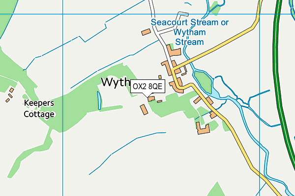 OX2 8QE map - OS VectorMap District (Ordnance Survey) OX2 8QE map - OS VectorMap District (Ordnance Survey)