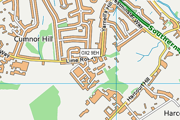 OX2 9EH map - OS VectorMap District (Ordnance Survey) OX2 9EH map - OS VectorMap District (Ordnance Survey)