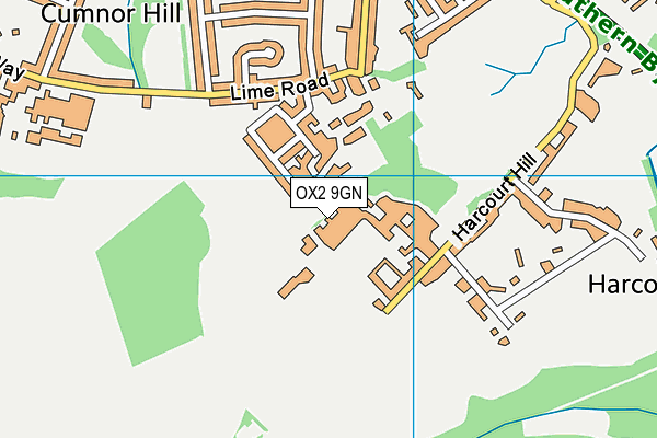 OX2 9GN map - OS VectorMap District (Ordnance Survey) OX2 9GN map - OS VectorMap District (Ordnance Survey)