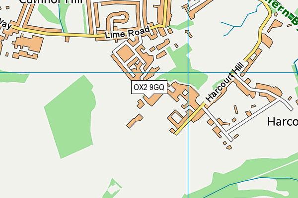 OX2 9GQ map - OS VectorMap District (Ordnance Survey) OX2 9GQ map - OS VectorMap District (Ordnance Survey)