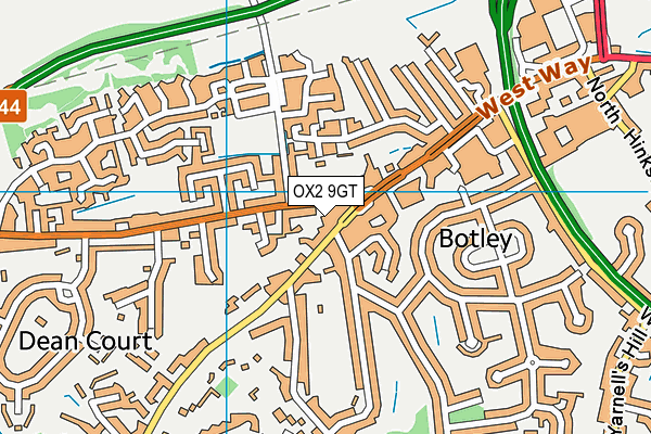 OX2 9GT map - OS VectorMap District (Ordnance Survey) OX2 9GT map - OS VectorMap District (Ordnance Survey)